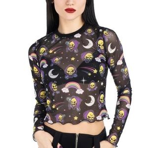 Killstar Not Cute Mesh Top